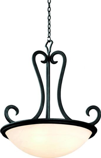 Pendant Light KALCO SANTA BARBARA Gothic 3-Light Tortoise Shell White Alabaster