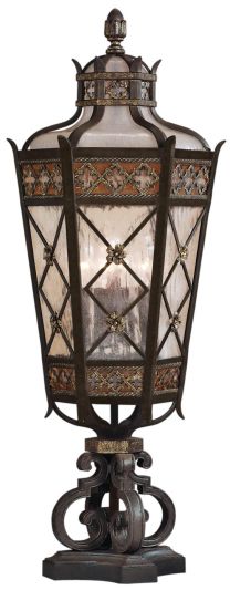 Pier Mount Light Lantern CHATEAU Outdoor Medium 5-Light Umber Patina Gold