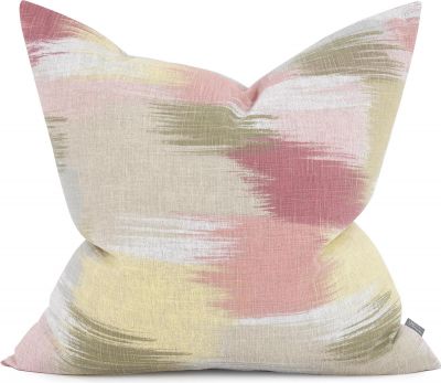Pillow Throw HOWARD ELLIOTT GLEAM 24x24 Blurred Brushed Coral Pink Red