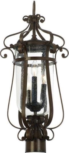 Post-Pier Mount Post Light KALCO HARTFORD Traditional Antique 3-Light Medium