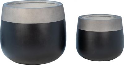 Pot Pots and Pans Matte Black Gray Gold Hammered Red Set 2 Cement Fiber