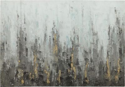 Print Contemporary Abstract Gray Polyester Canvas Gel Unframed H
