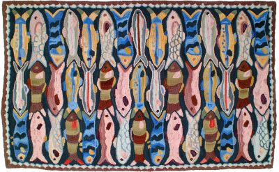 Rug CAMP LITTLE RIVER Traditional Antique 8x10 10x8 Multi-Color Multi-Colored