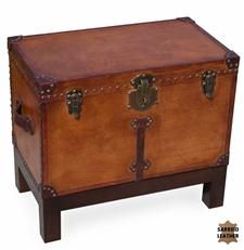 Box On Stand SARREID Sienna Chocolate Brown Mahogany
