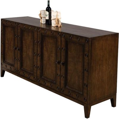 Credenza Sideboard SARREID RINGO Transitional Burnt Brown Oak Quarter Sawn
