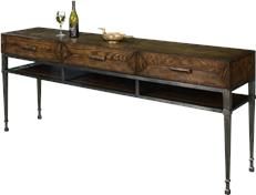 Media Console Entertainment Center SARREID SOHO Contemporary Burnt Brown Oak