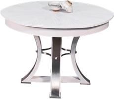 Dining Table SARREID TOWER JUPE Transitional Pedestal Base Small Wire-Brushed