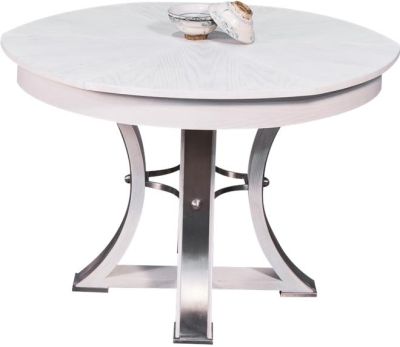 Dining Table SARREID TOWER JUPE Transitional Pedestal Base Small Wire-Brushed