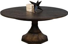 Dining Table SARREID GISELLE JUPE Transitional Pedestal Base Large Mink Brown
