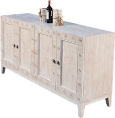 Credenza Sideboard SARREID RINGO Transitional White Wash Quarter Sawn Oak