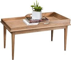 Tray Table SARREID Transitional Natural Aged Pine Solid Reclaimed Tongue and