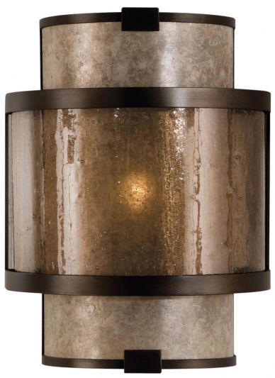 SINGAPORE MODERNE Coupe Sconce 1-Light Brown Patinated Bronze Pale Cognac