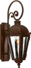 Chateau Lantern Exterior European Old World Brown Powder Coated Metal 1-Light