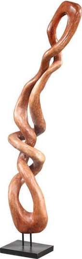 Sculpture Abstract Natural White Teak