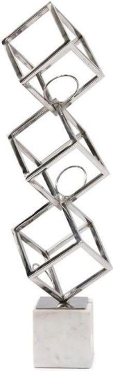 Sculpture Wine Holder Rack JOHN-RICHARD White Marble