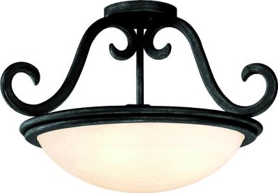 Semi-Flush Ceiling Light KALCO SANTA BARBARA Gothic 3-Light Tortoise Shell Ecru