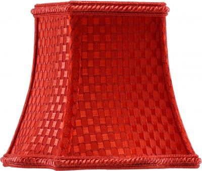 Shade Light Square Ruby Red Silk