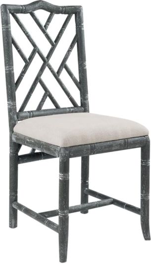 Side Chair BUNGALOW 5 HAMPTON Chinoiserie Oriental Fretwork Bamboo Natural