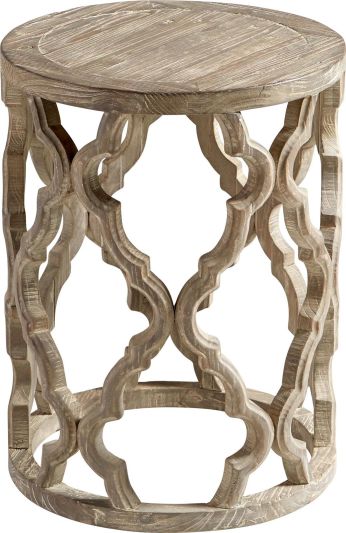 Side Table CYAN DESIGN SIRAH Round Weathered Pine