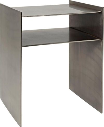Side Table CYRUS Antique Silver Metal