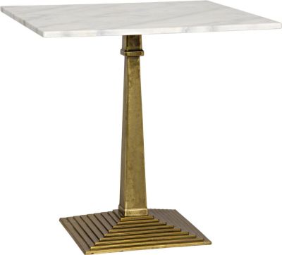 Side Table FADIM Antique Brass Cast Iron Quartz Crystal