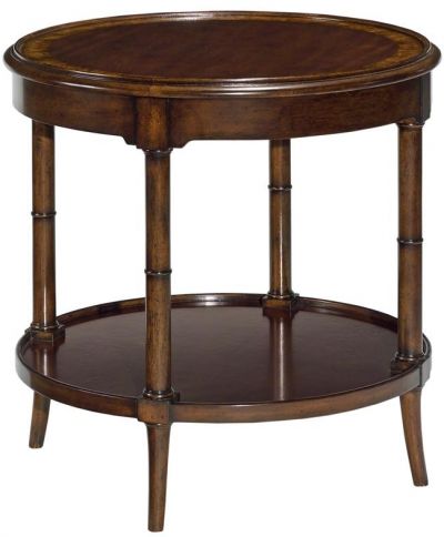 Side Table Regency Aged Mahogany Finish Mahogany Round WB-457