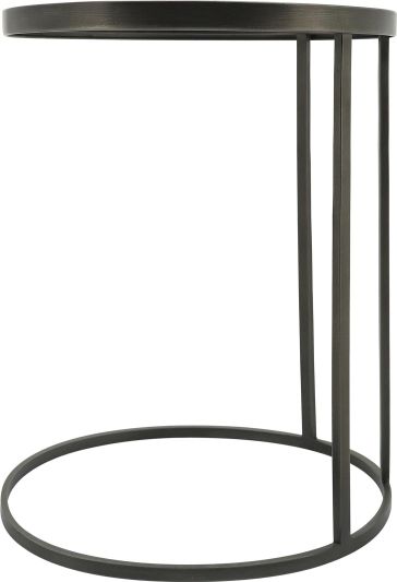 Side Tables End Table Contemporary Black Gold Set 2 Iron Mirror