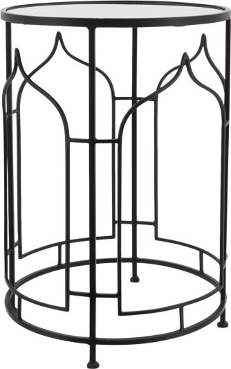 Side Tables End Table Contemporary Black Set 2 Metal Glass