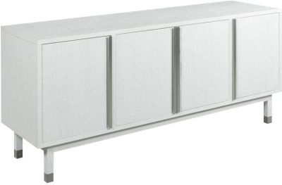 Sideboard WOODBRIDGE AVALON Rectangular Top Alabaster Brass White Oak 4 -D