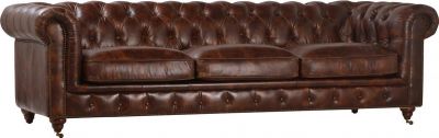 Sofa LAGUNA Hardwood Frame Genuine Full-Grain Cowhide Leather Hide