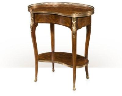 Lamp Table End Side THEODORE ALEXANDER Louis XV Rococo Kidney 3/4 Gallery Top