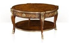 Cocktail Table THEODORE ALEXANDER Louis XV Rococo Circular Top Cabriole Legs