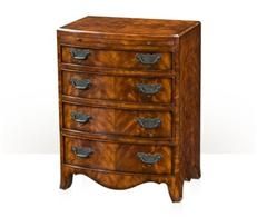 Bedside Chest Nightstand THEODORE ALEXANDER ESSENTIAL TA Regency Bowfront Top