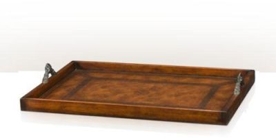 Tray THEODORE ALEXANDER GALLERY Victorian Handles of Clasping Hands Rectangular