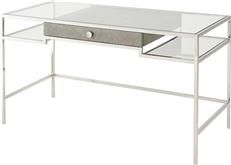 Accent Table THEODORE ALEXANDER Modern Classic Mottled Eggshell Blue Gray