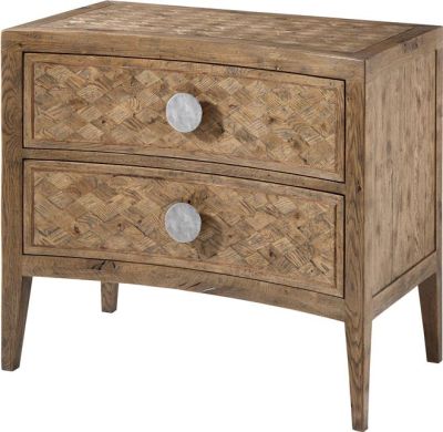 Nightstand THEODORE ALEXANDER ECHOES 20th C European Concave Drawers Tapered