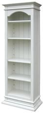 Bookcase TRADE WINDS PROVENCE Traditional Antique White Paint Painted Mahogany