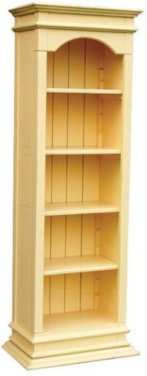 Bookcase TRADE WINDS PROVENCE Traditional Antique Yellow Painted Mahogany Frame
