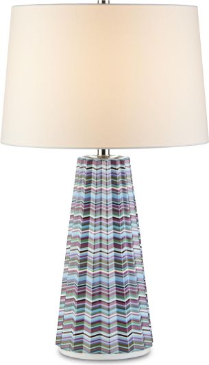 Table Lamp CURREY DULCET Modern Contemporary 1-Light Off-White Shade Green
