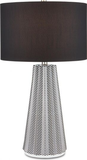 Table Lamp CURREY ORATOR Modern Contemporary Cylinder Finial Cylindrical