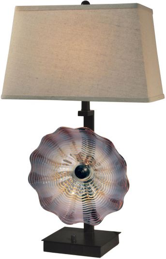 Table Lamp DALE TIFFANY IMPASTO 2-Light Dark Bronze Gold Metal Brass Shades