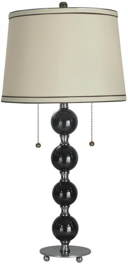 Table Lamp DALE TIFFANY TORREVIEJA Traditional Antique 2-Light Black Crystal