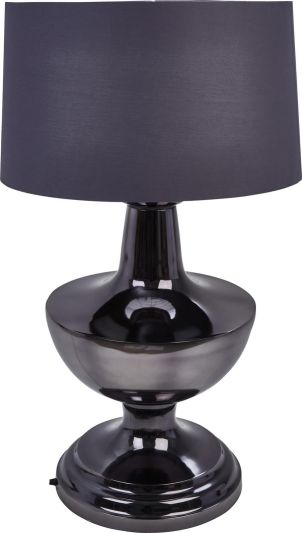 Table Lamp GLAM Modern Contemporary Drum Shade Black Gray Polyester Poly Shades