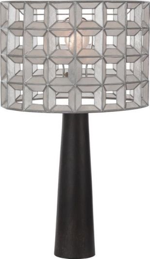 Table Lamp KALCO PRADO Casual Luxury Open Frame 1-Light Oxidized Silver Leaf