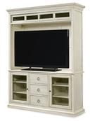 Entertainment Console with Hutch Center Media UNIVERSAL SUMMER HILL Cotton