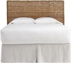 Headboard UNIVERSAL Queen Alabaster Chestnut White Bedding Not Included