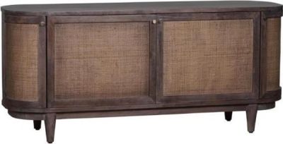 Media Stand Console CANGGU 68-In Beige Chestnut Cane Plantation-Grown Aca