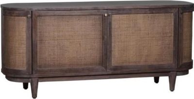 Media Stand Console CANGGU 68-In Beige Chestnut Plantation-Grown Acacia Can