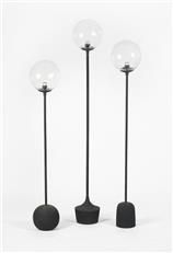 Floor Lamp CANNON Rustic Sphere Orb 1-Light Clear Glass Mild Steel 60W