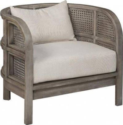 Nest Chair Lounge Natural Weathered Gray Plantation Grown Hardwood Hand-Knotted